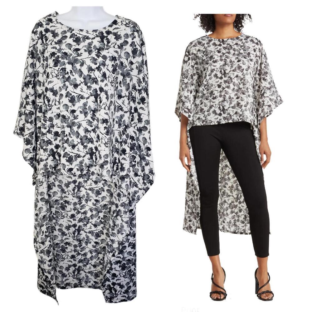 Patrizia Luca Women's Sz M/L Oversized High/Low Tunic Blouse (1853)